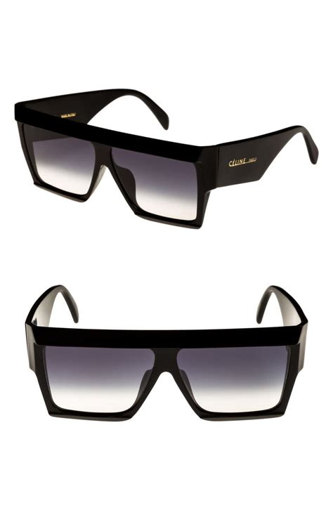 celine sunglasses cl40011n|CELINE 60mm Flat Top Sunglasses .